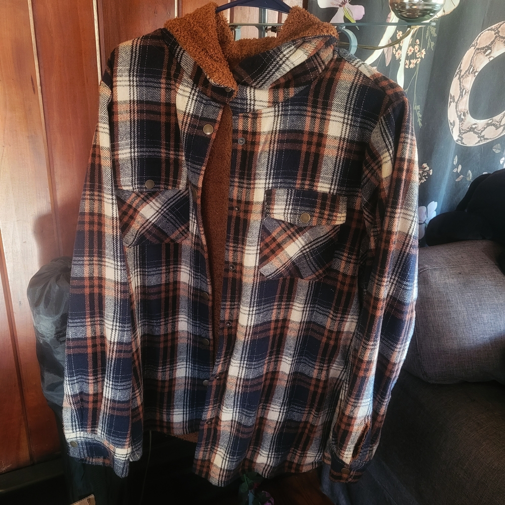 Plaid Hooded Women's Jacket